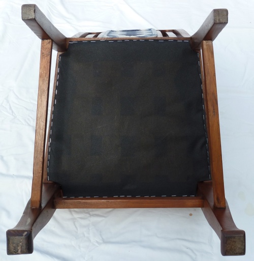 underside of upholstered chair